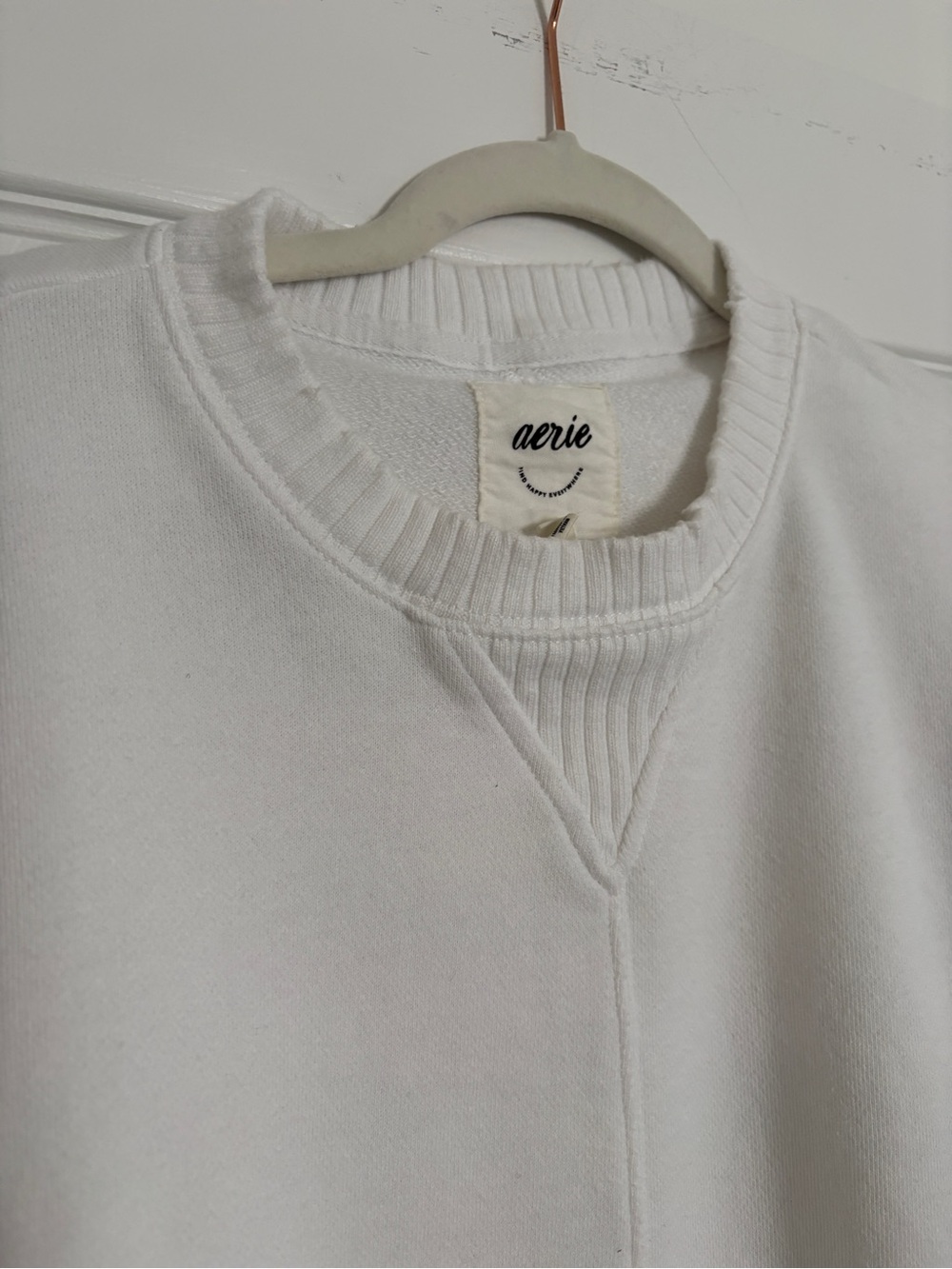 Aerie Women’s Crewneck Sweatshirt — White